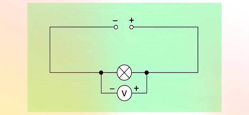 Схема - подключение вольтметра