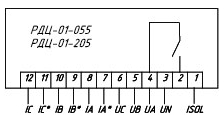 Схема внешних подключений прибора типа РДЦ-01