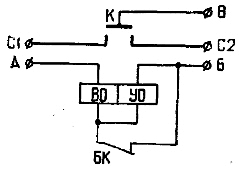 Принципиальная электрическая схема контактора ТКС-101-ДОД