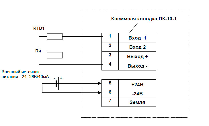 Схема внешних соединений ПК-10-1