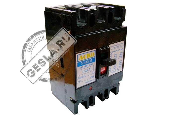 Выключатель УкрЕМ ВА-2004/250 3р 150А АсКо фото 1